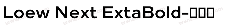 Loew Next ExtaBold字体转换